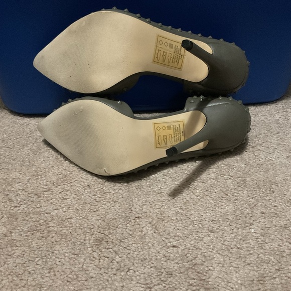 Studded Gray High Heels - Picture 5 of 7